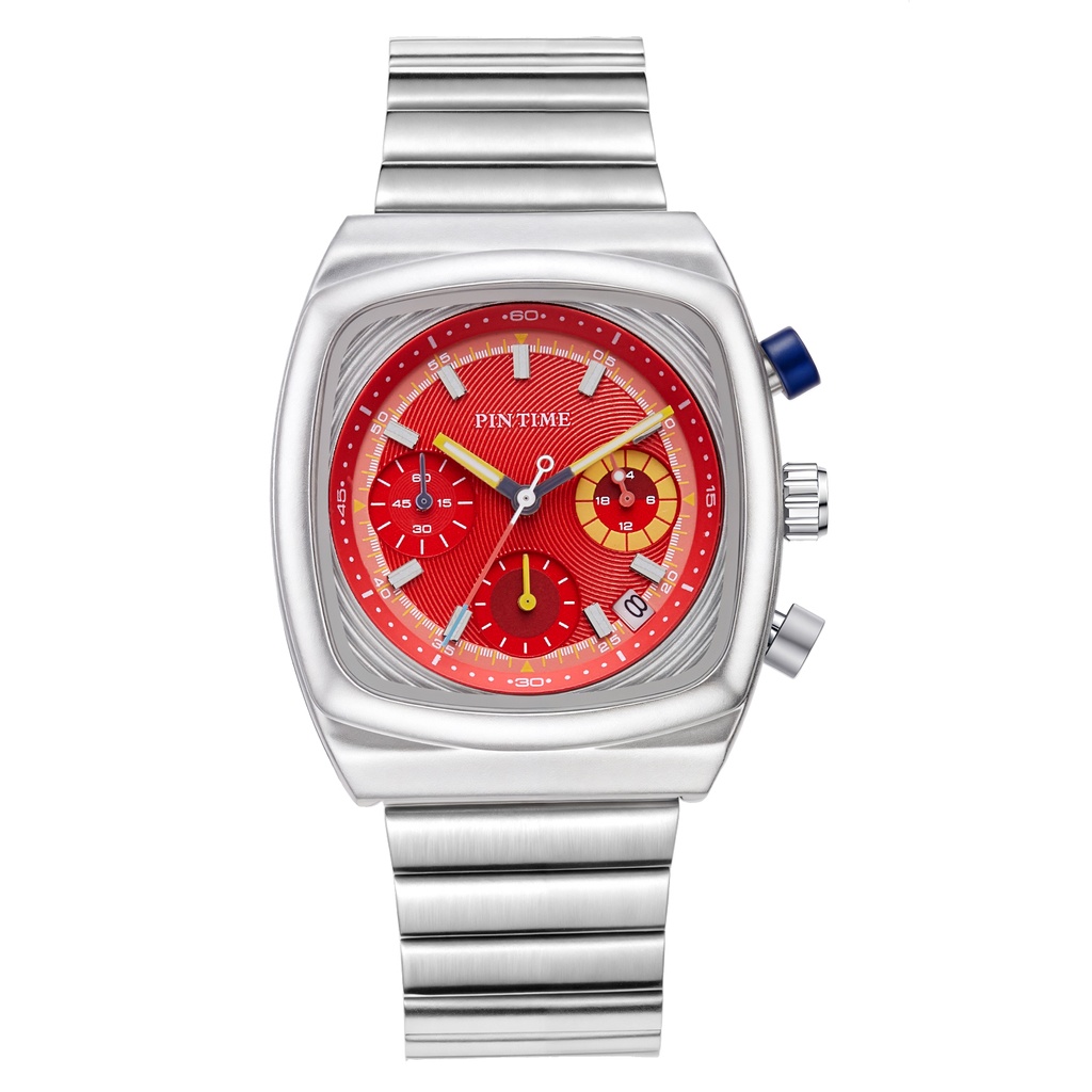 [WALLAPOP-1309600588] Reloj PINTIME Cuadrado Cuarzo Rojo 45mm