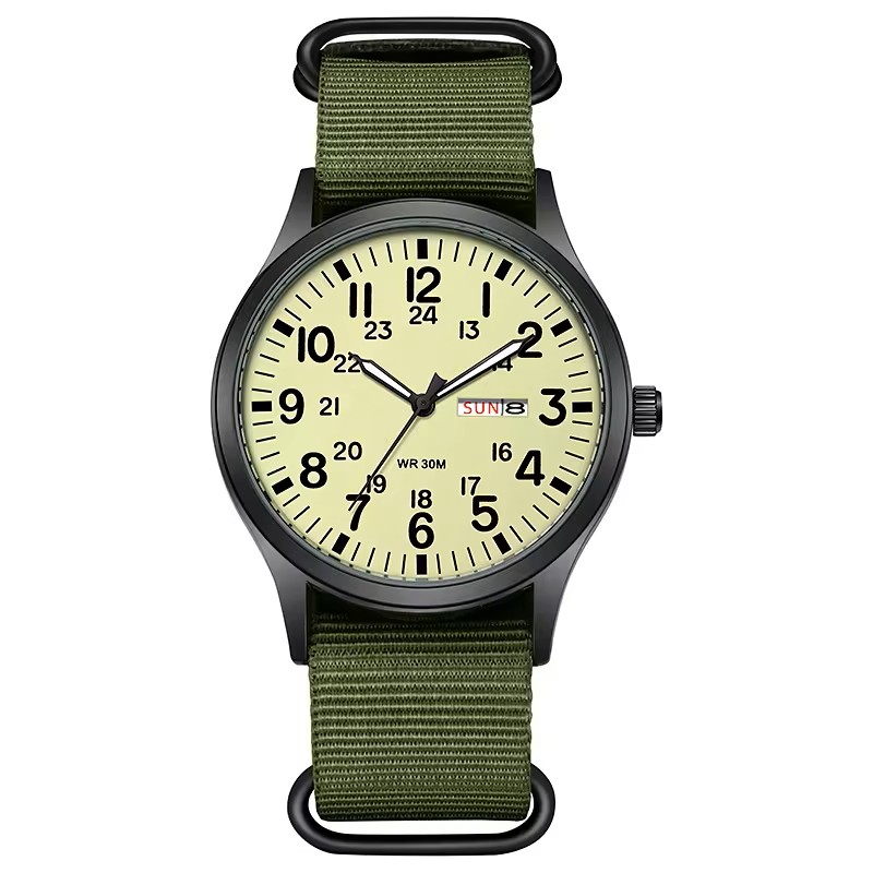[WALLAPOP-1309604017] Reloj Field Militar Verde 41 mm