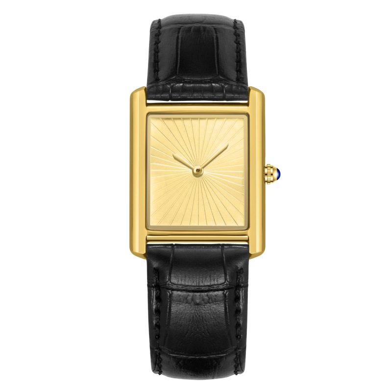 [WALLAPOP-1263868601] Reloj estilo Tank dorado · esfera champagne 32 × 26 mm