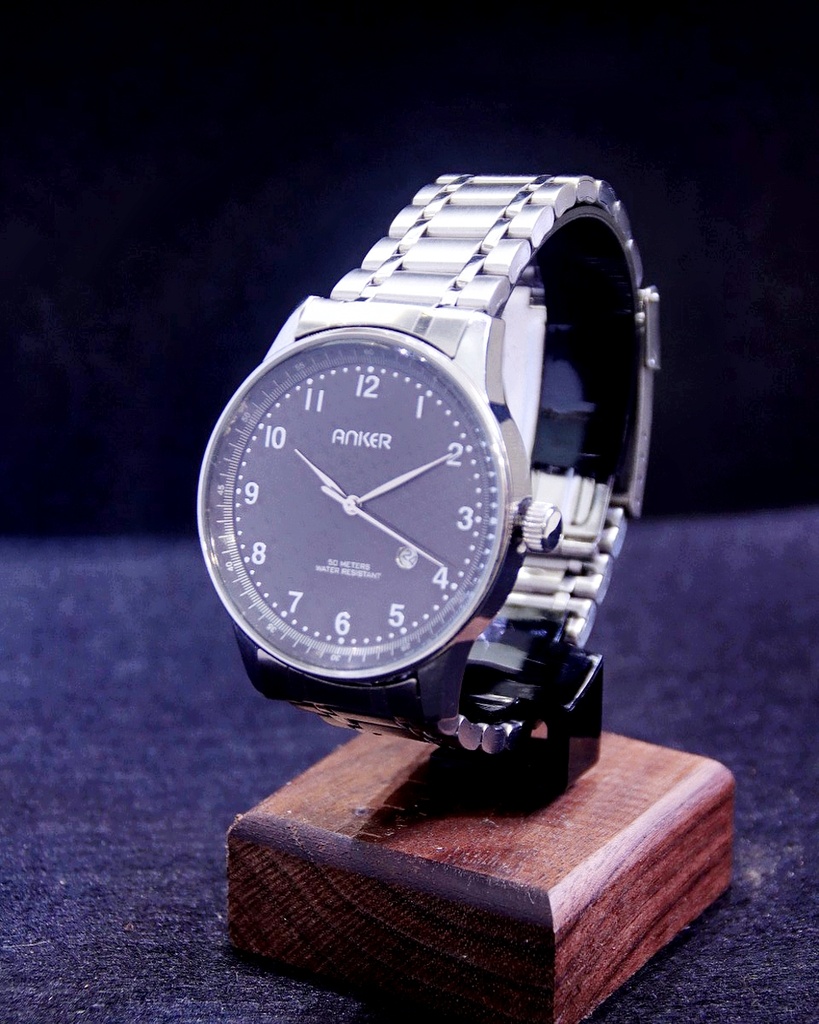 [WALLAPOP-1265080287] Anker · cuarzo de acero y esfera negra 42 mm
