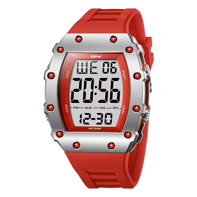 [WALLAPOP-1315571272] TPW K9058 · reloj digital deportivo rojo WR50M