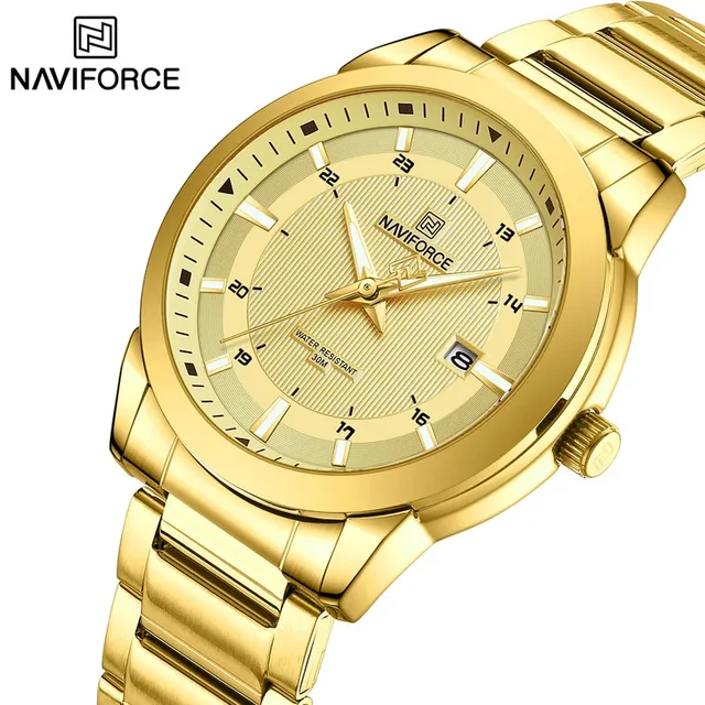 [WALLAPOP-1263845214] Naviforce 8029 · dorado y champagne 42 mm