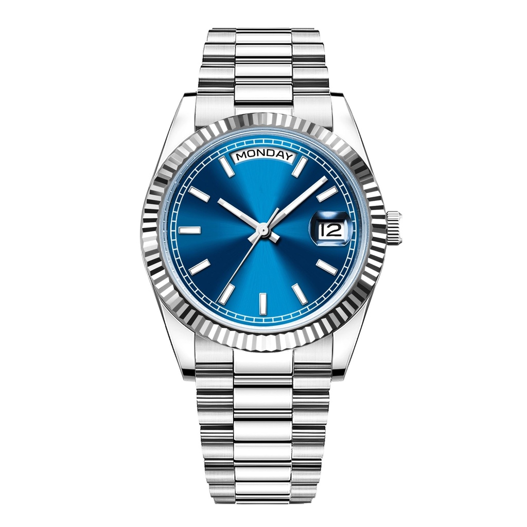 Reloj automático Day-Date Presidente 36 mm (Azul)