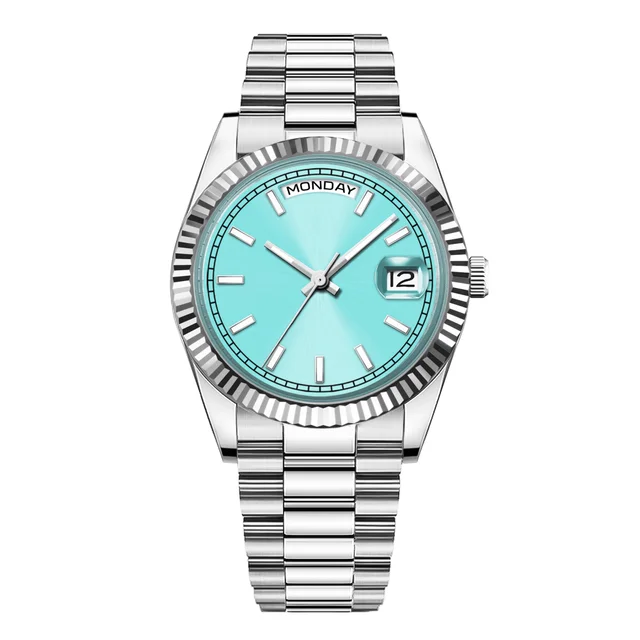 Reloj automático Day-Date Presidente 36 mm (Turquesa)