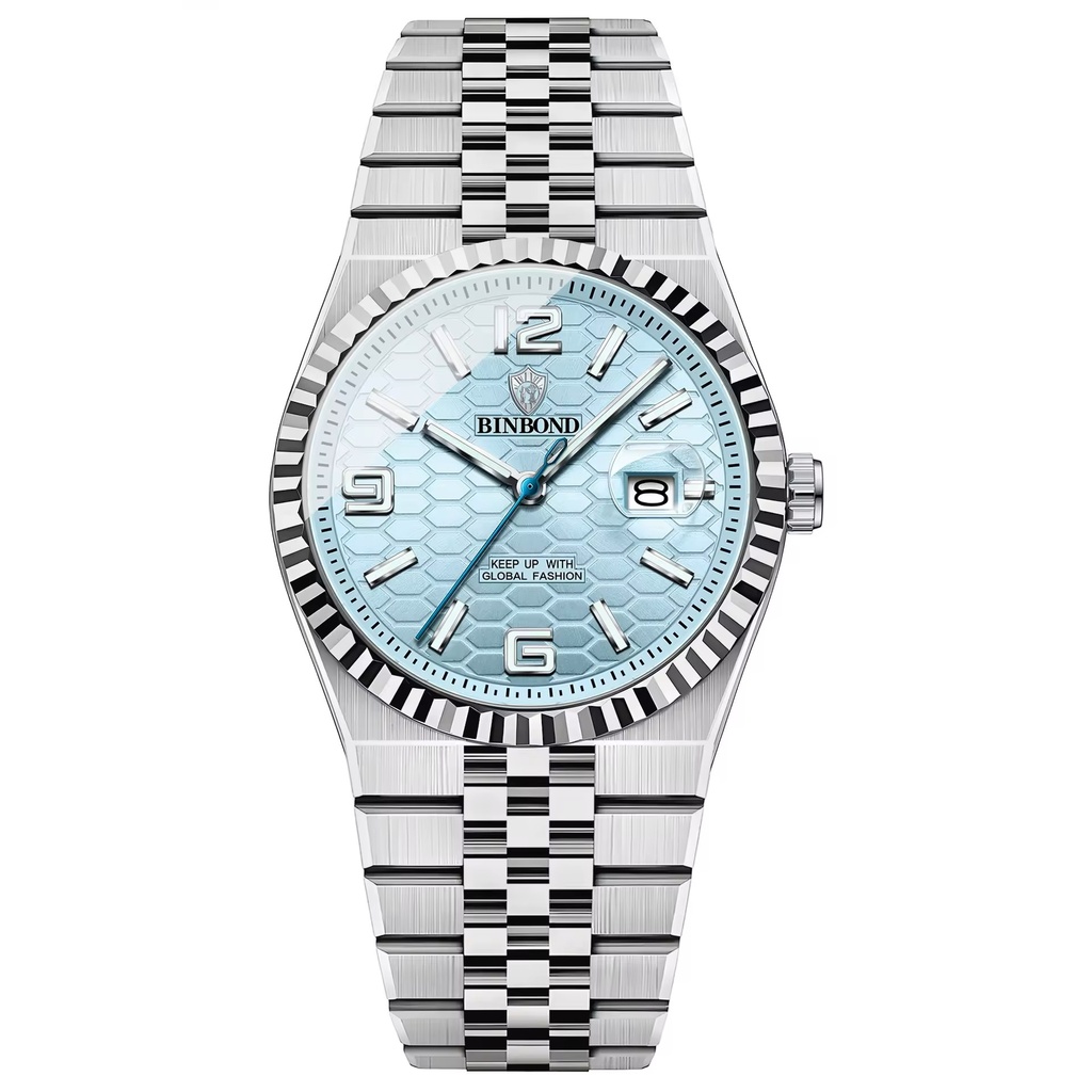 [WALLAPOP-1302408558] Binbond · turquesa y plateado 40 mm