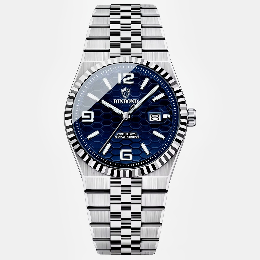 [WALLAPOP-1286833124] Binbond · azul y plateado 40 mm