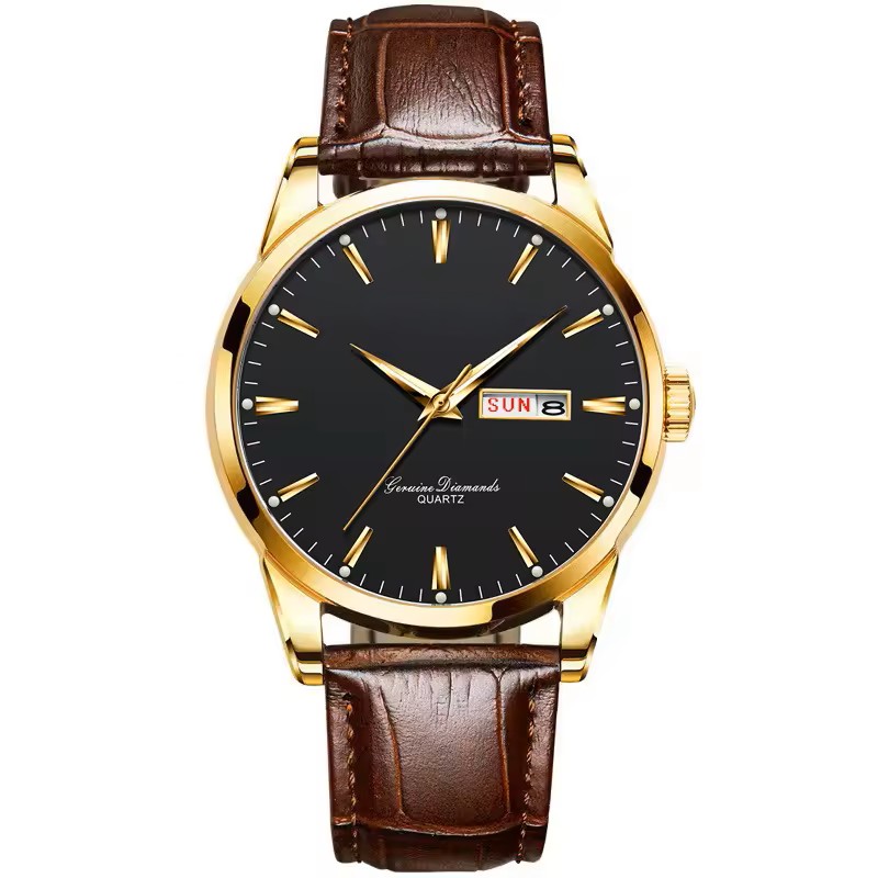 [WALLAPOP-1286694455] Binbond · Reloj Caballero Caja Dorada Elegante Dial Negro 40mm