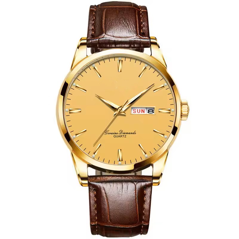 [WALLAPOP-1286686200] Binbond · champagne y correa marrón 40 mm