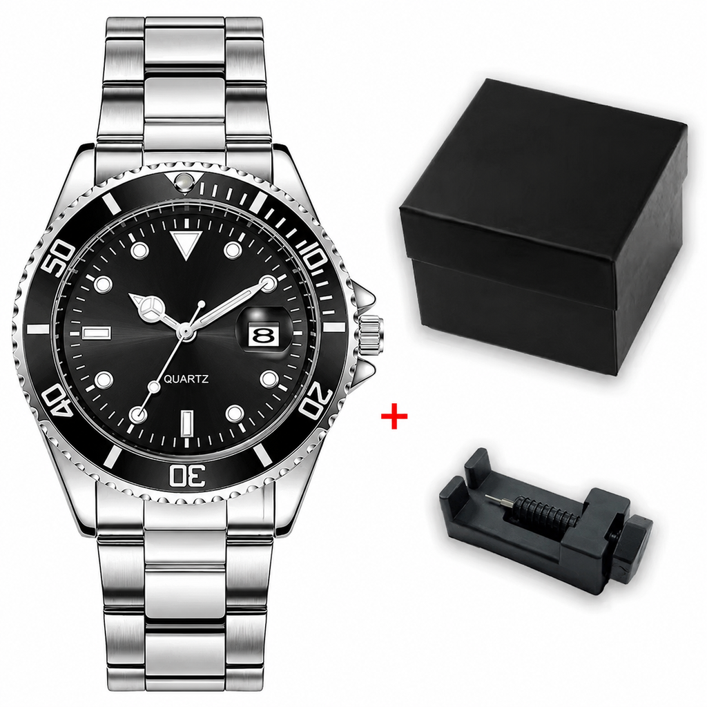 [WALLAPOP-1274463713] TPW · estilo diver negro y acero 40 mm